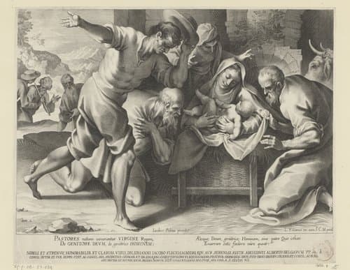 Aanbidding door de herders by Lucas Kilian