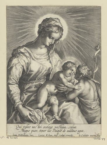 Maria met kind en Johannes de Doper by Lucas Kilian