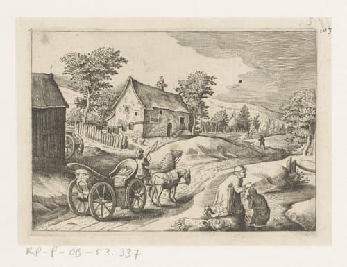 Apostel Filippus doopt de kamerling by anonymous; Matthäus Merian (I)