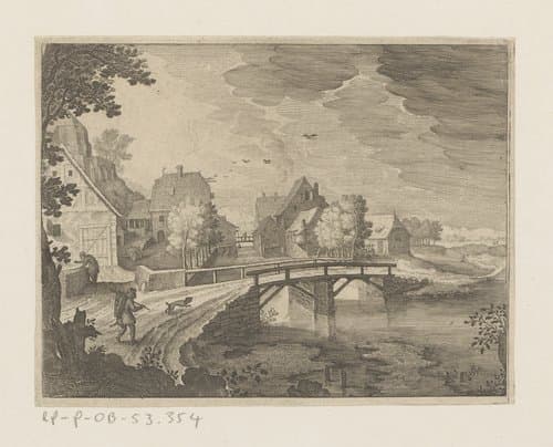Gezicht op het dorp Berg bij Stuttgart by Matthäus Merian (I)