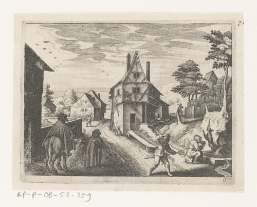 Drie dorpsgezichten by Matthäus Merian (I)