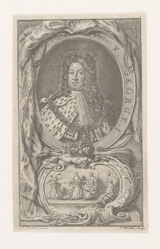 Portret van George I, koning van Groot-Brittannië en Ierland