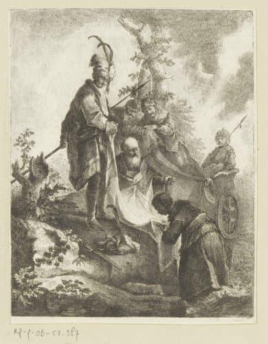 Apostel Filippus doopt de kamerling by Johann Andreas Benjamin Nothnagel
