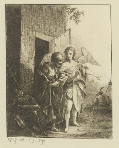 De bevrijding van Petrus by Johann Andreas Benjamin Nothnagel