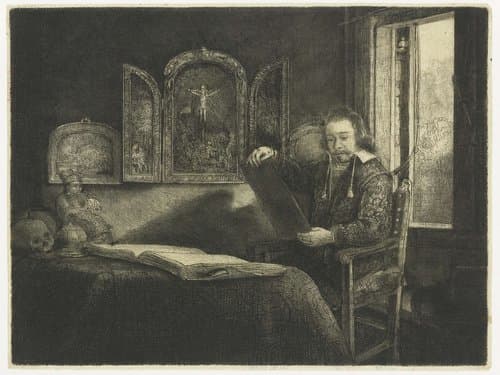 De apotheker Abraham Francen by Rembrandt van Rijn