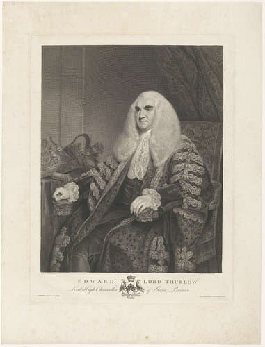Portret van Edward Thurlow by Francesco Bartolozzi