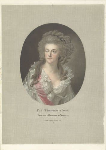 Portret van Wilhelmina van Pruisen by Charles Melchior Descourtis