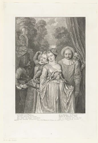 La troupe Italienne by Jean Antoine Watteau