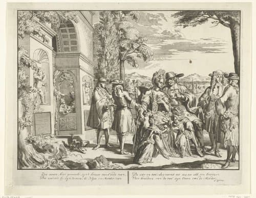 Het gecompliceerde huwelijk (prent) by anonymous