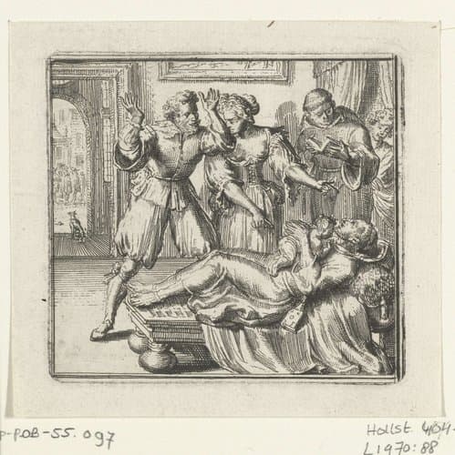Illustratie voor de Decamerone van Boccaccio by Romeyn de Hooghe