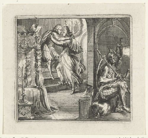 Illustratie voor de Decamerone van Boccaccio by Romeyn de Hooghe
