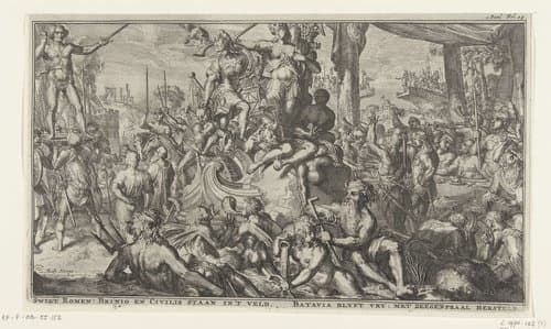Allegorie rond de Bataafse Opstand by Romeyn de Hooghe