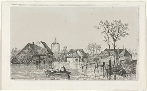 Overstroming bij Beesd by Willem Gruyter jr.