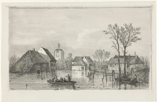Overstroming bij Beesd by Willem Gruyter jr.