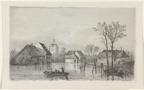 Overstroming bij Beesd by Willem Gruyter jr.