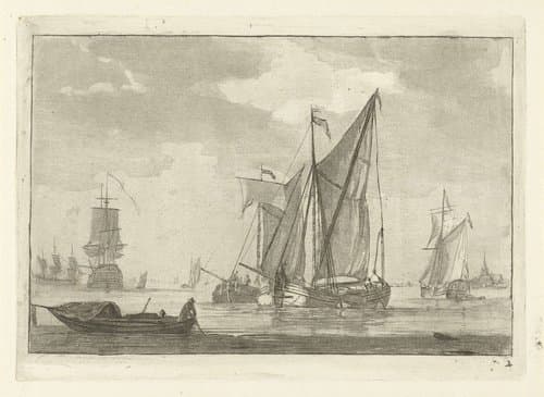 Verschillende schepen by Gerrit Groenewegen