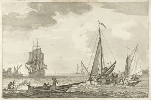 Verschillende schepen by Gerrit Groenewegen