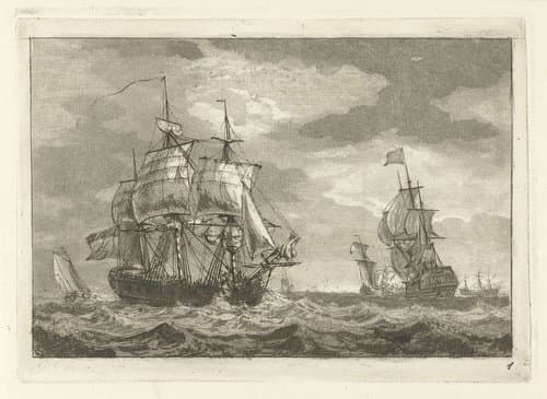 Verschillende schepen by Gerrit Groenewegen