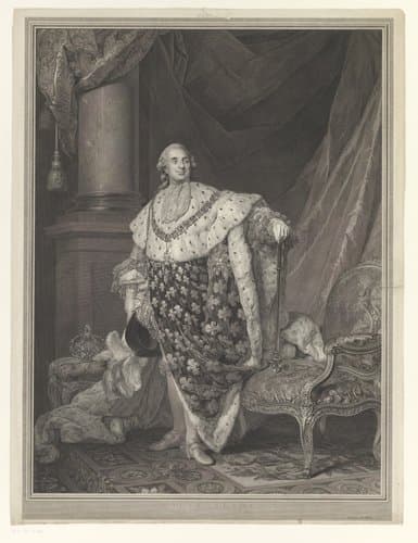 Portret van Lodewijk XVI, koning van Frankrijk by Johann Gotthard Müller