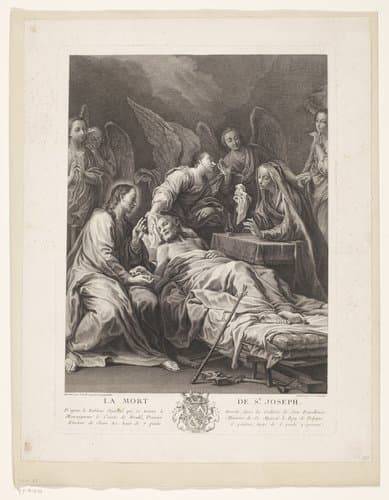 Sterfbed van Jozef by Johann Christoph Teucher