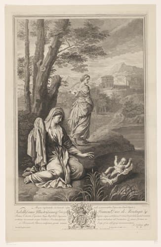 Mozes in een mand op de Nijl by Bernard Baron