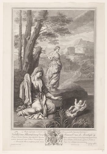 Mozes in een mand op de Nijl by Bernard Baron