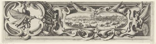 Beleg van Saint Martin op het Île de Ré, juli-november 1627 (randwerk, deel linksonder) by Jacques Callot