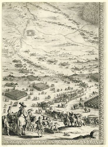 Beleg van Breda, 27 augustus 1624-5 juni 1625 (deel rechtsonder) by Jacques Callot