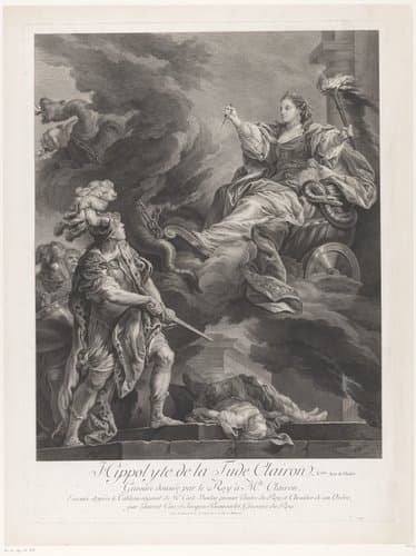 Hippolyte de la Tude Clairon in de Veme Acte de Medée by Laurent Cars