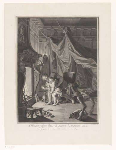 L'Amour réfugié dans la maison d'Anacréon by Louis Desplaces