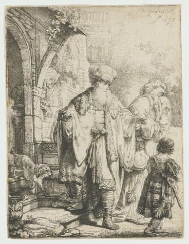 Abraham Casting Out Hagar and Ishmael by Rembrandt van Rijn