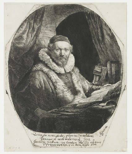 Johannes Wtenbogaert by Rembrandt van Rijn