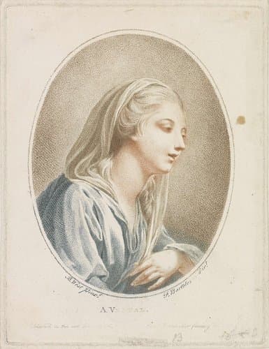 Portret van een vrouw by Francesco Bartolozzi