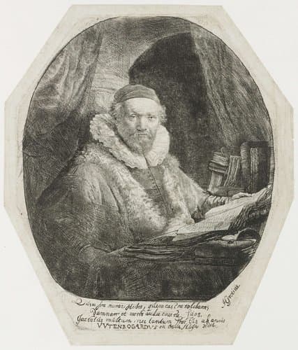 Jan Uytenbogaert, preacher of the Remonstrants by Rembrandt van Rijn