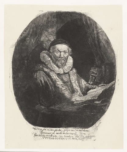 Jan Uytenbogaert by Rembrandt van Rijn