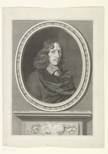 Portret van Jean Chapelain by Robert Nanteuil