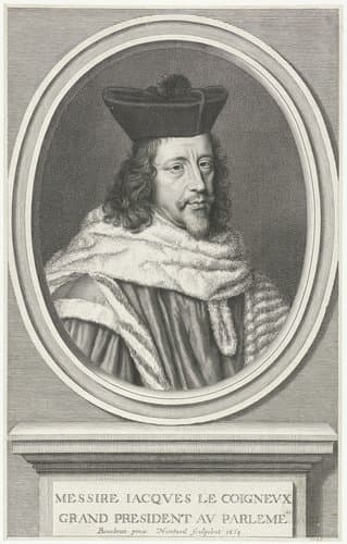 Portret van Jacques Le Coigneux by Robert Nanteuil