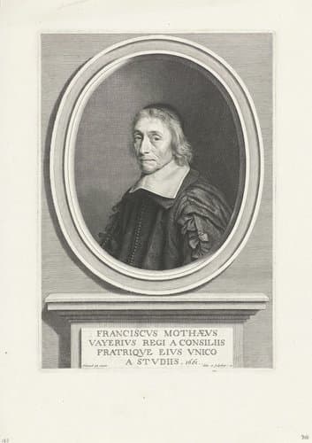 Portret van François de la Mothe le Vayer by Robert Nanteuil