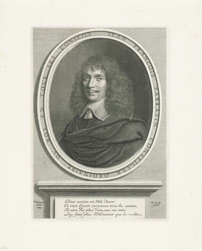 Portret van Jean-François Sarrazin by Robert Nanteuil