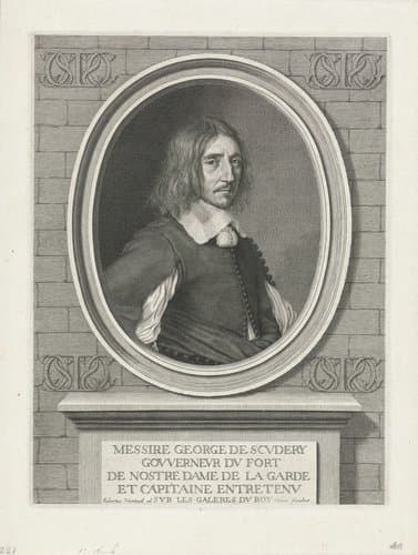 Portret van Georges de Scudery by Robert Nanteuil