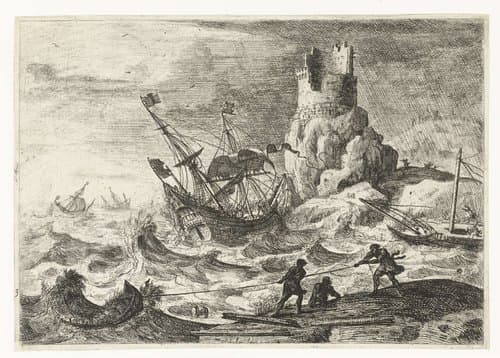 Schipbreuk by Claude Lorrain