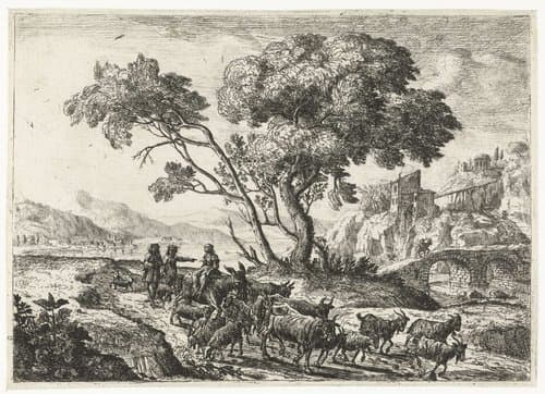 Het vertrek naar de velden by Claude Lorrain
