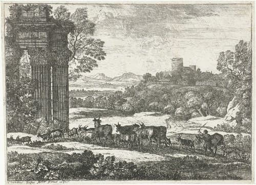 Le Troupeau en marche par un temps orageux by Claude Lorrain