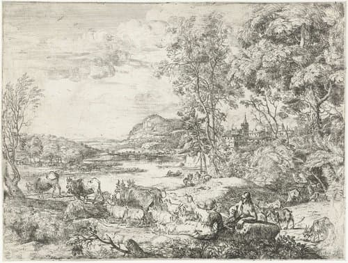 Berger et bergére conversant by Claude Lorrain