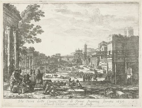 Via Sacra detto Campo Vacino di Roma by Claude Lorrain