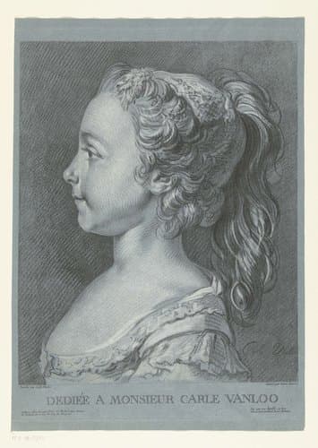 Portret van een jong meisje by Louis Marin Bonnet