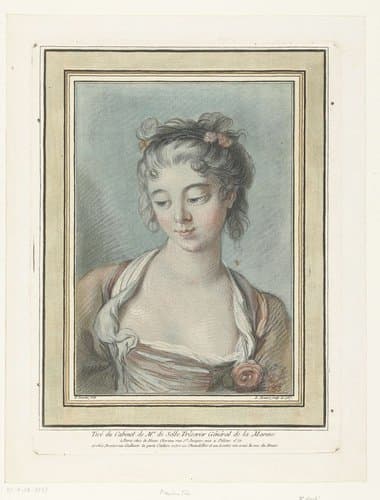 Buste van een jonge vrouw by Louis Marin Bonnet