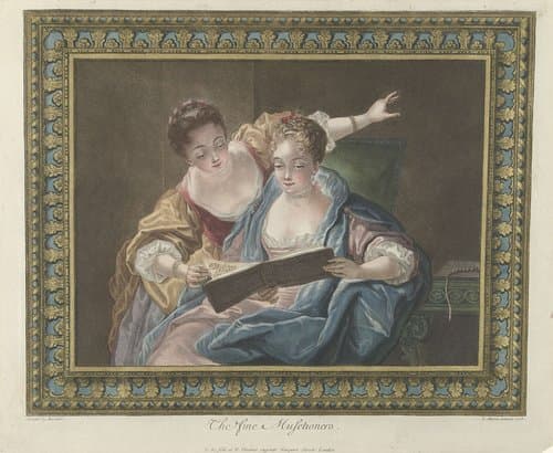 Twee musicerende vrouwen by Louis Marin Bonnet
