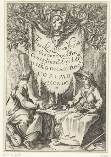 Titelblad voor het gedicht 'Fiesole Distrutta' by Jacques Callot