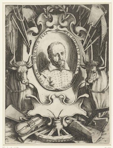 Portret van Giovanni Domenico Peri by Jacques Callot